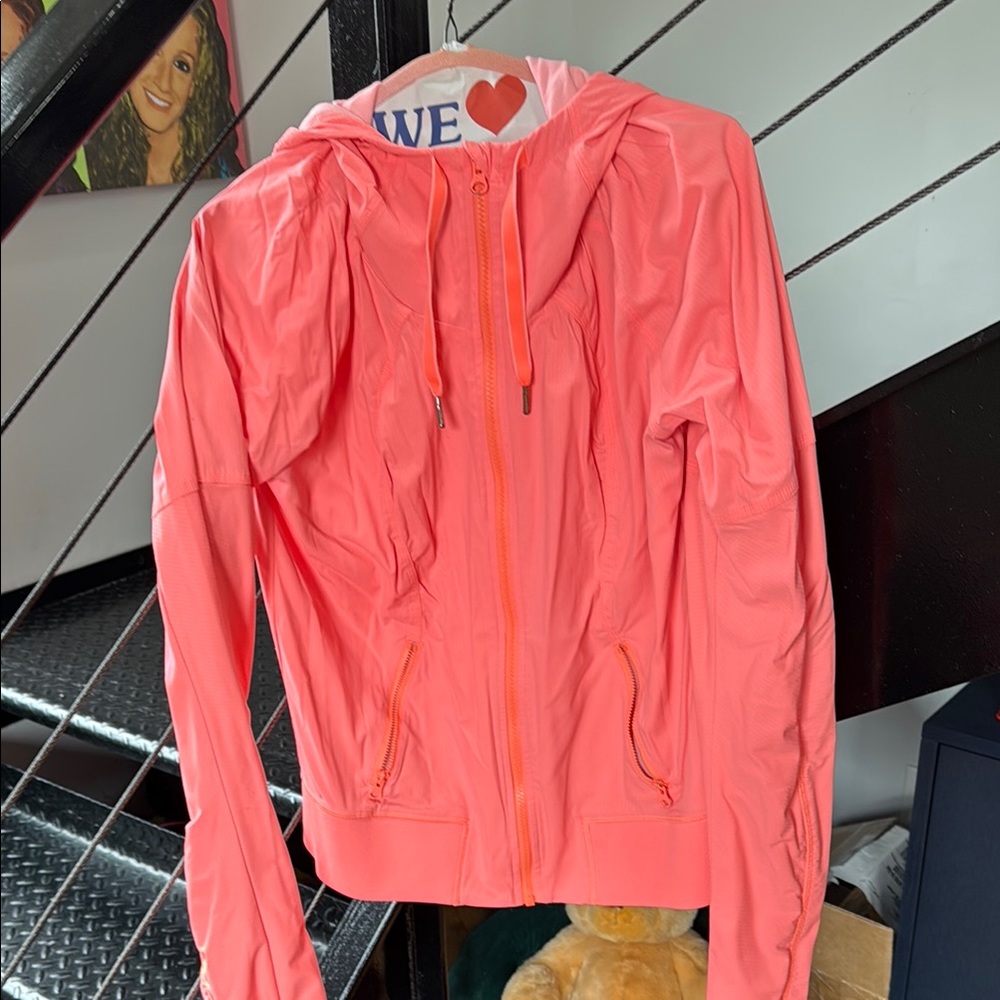 Women's Pink scuba Hooded Jacket
